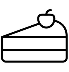 Cake Outline Icon Modern Thin Line Symbols