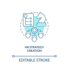 Hr Strategy Creation Turquoise Concept Icon