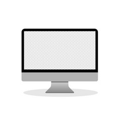 Plain Single Desktop Computer On White Background