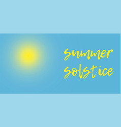 Banner About The Summer Solstice