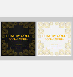 Luxury Golden Floral Social Media Post Template