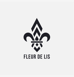 Minimalist Fleur De Lis Logo Template