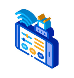 Phone Control Isometric Icon