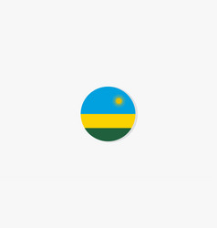 Rwanda Circle Flag Graphic Design