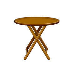 Wood Folding Table Cartoon