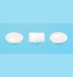 3d White Speech Bubble Icon Isolated On Blue