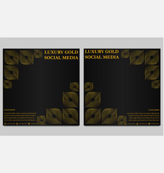 Luxury Golden Floral Social Media Post Template