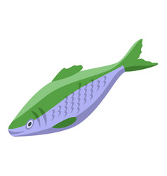 Fish Icon Isometric Sea Food