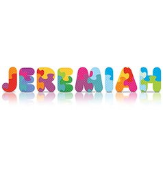 Jeremiah Written With Alphabet Puzzle