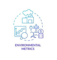 Gradient Thin Line Icon Environmental Metrics