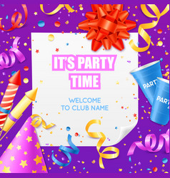 Party Announcement Invitation Festive Colorful