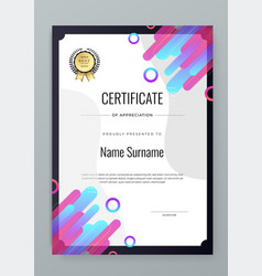 Pink Blue And Purple Violet Certificate Of