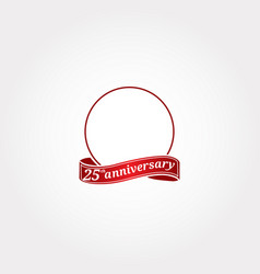 Template Logo 25th Anniversary With A Circle