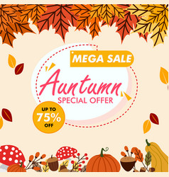 Autumn Sale Background Flat Design