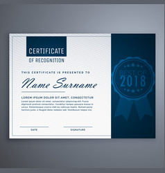 Clean Blue Certificate Of Appreciation Template