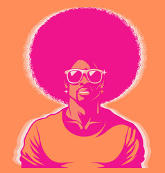 Handsome Man With Afro Style Curly Hair Acid