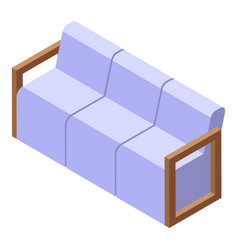 Soft Outdoor Sofa Icon Isometric Modern