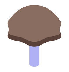 Big Brown Mushroom Growing On A Thin Stem