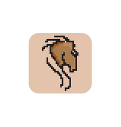 Horse Head Pixel Art Isolated New