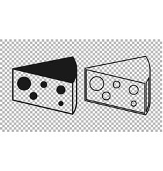 Black Cheese Icon Isolated On Transparent