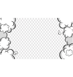 Comic Clouds Frame On Transparent Background