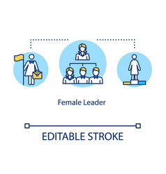 Female Leader Concept Icon Successful