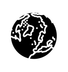 Arctic Ocean Map Glyph Icon