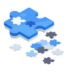 Isometric Puzzle Game Jigsaw Puzzle Pieces