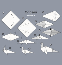 Origami Tutorial Origami Scheme For Kids Dinosaur