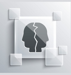 Grey Bipolar Disorder Icon Isolated On