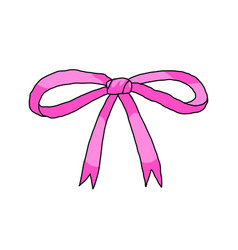 Pink Bow Ribbon Hand Design