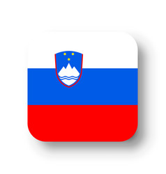 Rounded Square Flag Of Slovenia