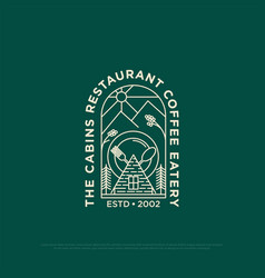 Cabin Restaurant Logo Designnature Outdoor Coffee