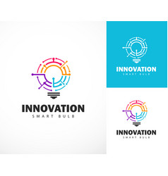 Innovation Logo Creative Bulb Smart Tech Connect