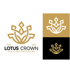 Lotus Crown Nature Leaf Logo Design Symbol Icon