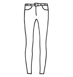 Pants Line Icon Skinny Jeans Fashion Symbol