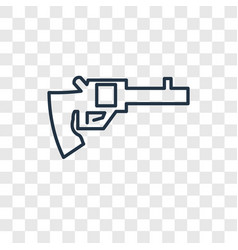 Revolver Concept Linear Icon Isolated