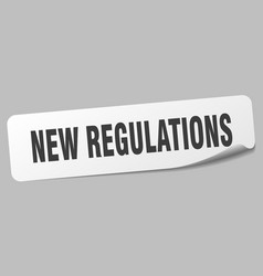 New Regulations Sticker New Regulations Label