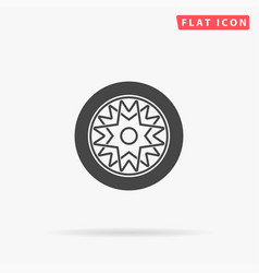 Car Wheel Flat Icon