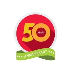 Happy birthday 50 anniversary isolated icon Vector Image