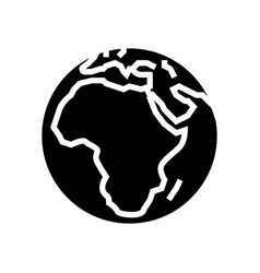 Africa Earth Planet Map Glyph Icon