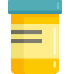 Chicken Pox Pill Jar Icon Flat Isolated