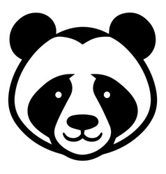 Panda Flat Icon Isolated On White Background