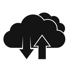 Upload Data Cloud Icon Simple Computer