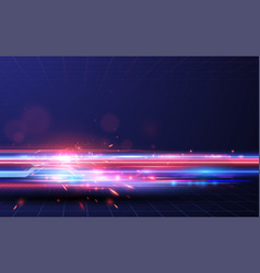 Abstract Red And Blue Lights Speed Background