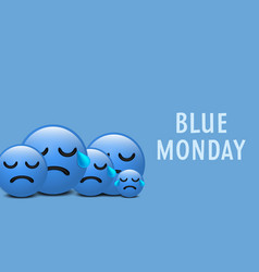 Blue Monday Concept Design With Sad