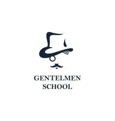 Isolated Man Face Logo Gentelman Head