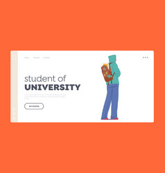 Student Of University Landing Page Template Rear