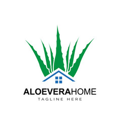 Aloe Vera Home Logo Design Template