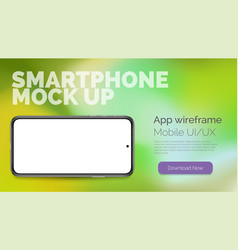 New 3d Horizontal Smart Phone Mockup